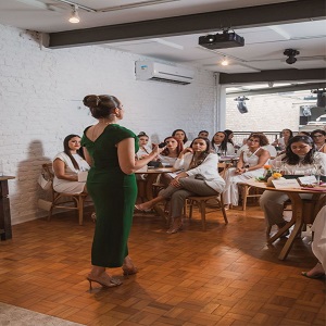 A professional rider on a horse